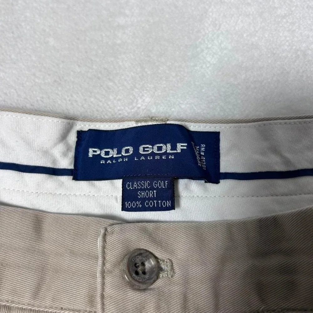 VINTAGE Polo Ralph Lauren  Shorts Khaki Chino Pleated Preppy Men's Size 40‎